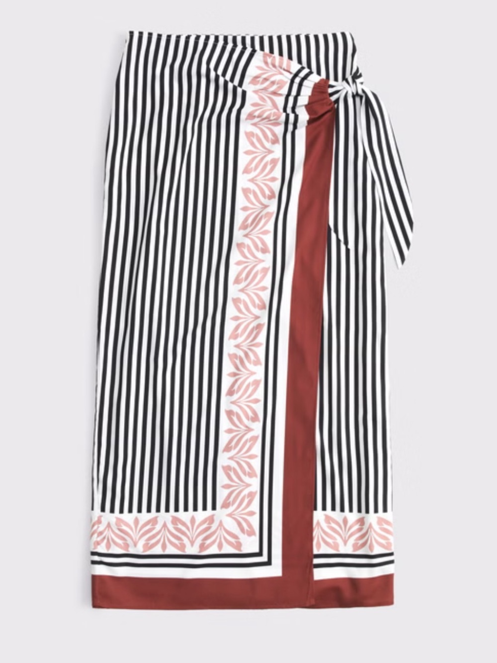 Abercrombie & Fitch High Rise Scarf Style Wrap Maxi Skirt - Picture 2 of 9